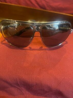 Affliction Black Metal-Trim Aviator Sunglasses for Men